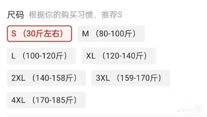 女装尺码这么离谱吗？👀