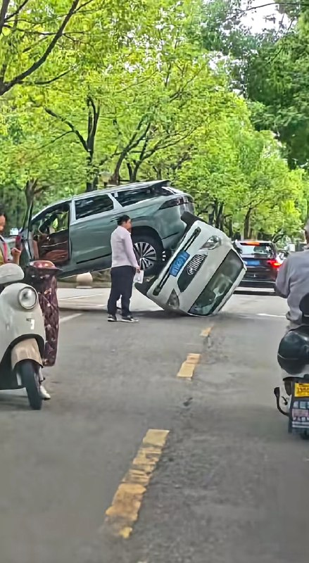 第一次见汽车在路上互殴的😦