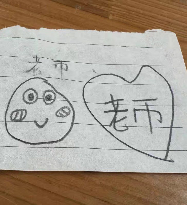 孩子的教师节贺卡……