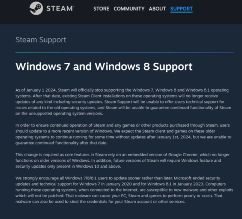 steam 发出通告