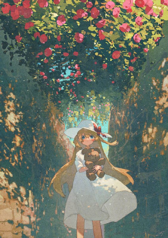 花与少女（原图见评论区）花与少女（原图见评论区）